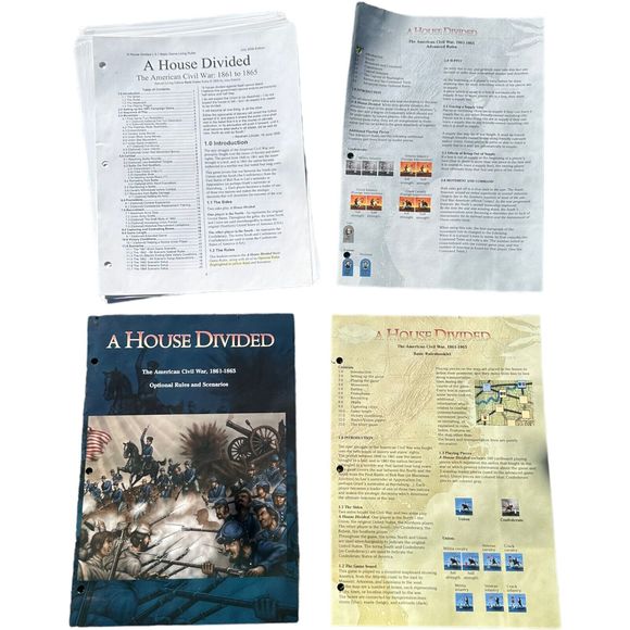 A House Divided American Civil War 1861-1865 Board Game Phalanx Rare Complete? - Picture 8 of 16